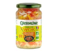 Légumes Wok | Haricots Mungo | Carottes | Poivrons | Chou - Bocal en verre 330g. | GERMLINE