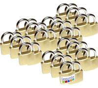 Legunto® 36 Cadenas à Clé Identique - Grands Cadenas Résistants 216 Clés pour Serrures de Casier, City ou Collège