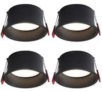 LEGZIT 2,5 Pouces 3,5 Pouces Lot de 4,Spot LED Commercial à encastrer modifié 7 W/12 W avec Garniture antireflet Noire,3 Couleurs sélectionnables 3 000 K-6 000 K