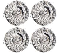 LEGZIT Lot de 4,Globe oculaire Cristal encastré intérieur Argent Anti-éblouissant Downlight 2in-3.5in rétrofit projecteurs 3W,5W plafonniers encastrés-Pas de Stroboscope
