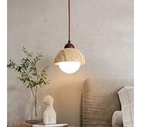 LEGZIT Pastorale Japonaise Simple Pendentif Lumière Creative Travertin Lustre Chambre Lumière De Luxe Art Suspension Lampe Nordique Restaurant Lustre De Chevet Petit Plafonnier
