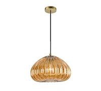 LEGZIT Suspension en Verre Ambre Abat-Jour Moderne Plafond Éclairage Verre Art Déco Lampe Salon Salle À Manger Chambre Salon Cuisine Îlot Intérieur Lampe Suspendue Luminaire,E27 Hauteur Réglable