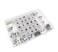 LeHang 250pcs 25 valeurs Interrupteur à Bouton-Poussoir Tactile 2/3/4 Broches Micro Interrupteur Tactile momentané Kit d'assortiment pour télécommande de Voiture