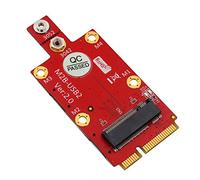 LeHang Adaptateur M.2 Key B vers Mini PCI-E avec double emplacement pour carte SIM NANO pour module 3G/4G/5G