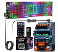 LeHang LED Lumineux de publicité, 13.7"x3.93" Flexible personnalisé USB 5V Bluetooth APP Modèle de contrôle de Texte Animation Signal LED programmable pour Magasin de Voitures Bureau à la Maison Bar