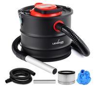 LEHMANN Aspirateur à Cendres 15L, Aspirateur Cheminée pour Haute Température, Réservoir Robuste, Filtre HEPA avec Panier Métallique, Fonction Soufflage, Nettoyage Cheminées et Pellets