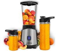 LEHMANN Blender Mixeur 1L, 1200W, 2 Bouteilles BPA-Free Portables de 570 ml et 400 ml pour Jus, Smoothies et Milkshake