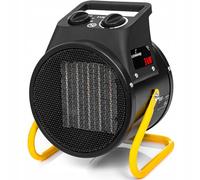 Lehmann Chauffage soufflant Thermoventilateur électrique pour chauffage rapide | 3000 W | Thermostat | 3 niveaux | Ajustement d'inclinaison | Poignée de transport | Idéal pour petits espaces