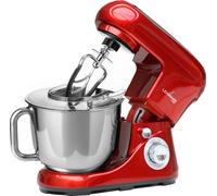 LEHMANN CHERVIL RED robot de cuisine planétaire, mixeur avec bol en acier inoxydable de 5l, pétrin avec set de 3 pièces - rouge