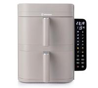 LEHMANN Double Zone Air Fryer XXL 12L, Friteuse sans Huile Verticale à Double Tiroir, 10 Programmes, 40-230°C, Écran Tactile, Revêtement Antiadhésif, pour Grande Famille 2800 W