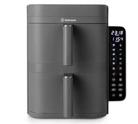 LEHMANN Double Zone Air Fryer XXL 12L, Friteuse sans Huile Verticale à Double Tiroir, 10 Programmes, 40-230°C, Écran Tactile, Revêtement Antiadhésif, pour Grande Famille, 2800 W