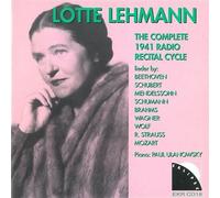 Lehmann, Lotte - Complete 1941 Radio Recital Cy