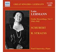 Lehmann, Lotte - Lieder Recordings (1941-1942) /Vol.5 [Import]