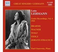 Lehmann, Lotte - Lotte Lehmann, Soprano Lieder Recordings - Volume 4