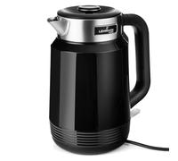 Lehmann Milano LHOEK-2220E bouilloire électrique sans fil noire, intérieur acier 2L, puissance 2200W, grande capacité 2L, Retro