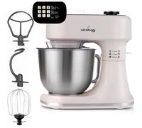 LEHMANN Robot Pâtissier 1500W, Bol 5L avec Chauffage et Fermentation, Balance Intégrée, 12 Vitesses, Beige