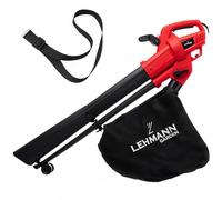 LEHMANN Souffleur électrique 3 en 1 - Aspirateur à feuilles avec broyeur - 3500 W - Fonction broyage, aspiration et soufflage en un - Vitesse de soufflage 270 km/h - 14 000 tr/min - Sac collecteur 40