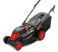 Lehmann Tondeuse à Gazon Électrique pour pelouses Jusqu’à 1000 m², 1600 W, Largeur de Coupe 38 cm, Bac de Ramassage 40 L, Réglage Hauteur de Coupe 5 Positions 25 à 75 mm, 3450 TR/Min