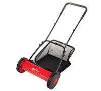 LEHMANN Tondeuse Hélicoïdale 40 cm avec bac 15 L - Tondeuse Manuelle pour pelouse sans électricité, mécanique avec 5 Lames, Hauteur de Coupe réglable 15-43 mm, poignée Pliable