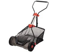 LEHMANN Tondeuse Hélicoïdale 40 cm avec bac 30 L - Tondeuse Manuelle pour pelouse sans électricité, mécanique avec 5 Lames, Hauteur de Coupe réglable 15-42 mm, poignée Pliable