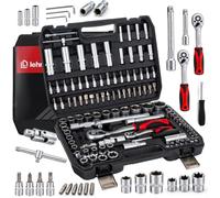 LEHMANN Valise à outils 108 Pièces, Boite à Outils Complete et Portable | Caisse a outil, Mallette avec Poignée de Transport, Kit Bricolage pour Hobby, Travaux Domestiques, Atelier, Garage