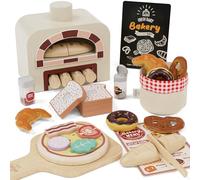 Lehoo Castle Accessoire Cuisine Enfant, Pizza Bois, Cuisine Enfant en Bois, Dinette 3 Ans, Jouet Éducatif Éveil Montessori