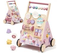 Lehoo Castle Chariot de Marche Bébé en Bois, Trotteur Bébé Fille