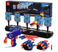 Lehoo Castle Cible de Tir pour Nerf avec Pistolet Jouet, Cible Electronique avec 20 Flechette, Jeux Exterieur Enfant, Cadeau Garcon 3 4 5 6 7 8 Ans