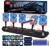 Lehoo Castle Cible pour Nerf, avec 5 Cibles 3 Modes, Jeu Electronique de Tir avec Effet Lumineux et Sonore