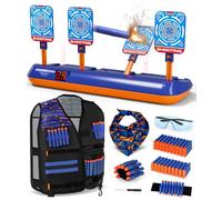 Lehoo Castle Cible pour Nerf, Cible Nerf Electronique avec 60 Flechette, Gilet Tactique Enfants pour Pistolet Nerf, Cadeau Garcon 3 4 5 6 7 8 9 Ans