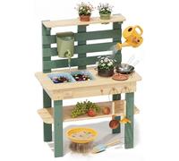 Lehoo Castle Cuisine Eexterieur Enfant en Bois, Mud Kitchen de Jeu D'extérieur avec Évier et Eau Courante, Jeux Sensoriels pour Cuisiner et Arroser, Jouet Montessori pour Le Jardin, À Partir De 3 Ans