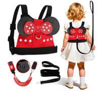 Lehoo Castle Harnais de marche réglable 4-en-1 pour enfants avec sangle anti-perte pour enfants Rouge Grand format