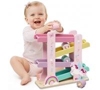 Lehoo Castle Licorne Jouet Bebe 1 an Fille, Rampe de Course en Bois, Jeux Montessori 1 2 an, Cadeau Fille Enfant