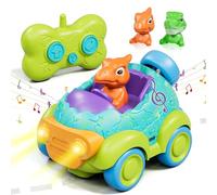 Lehoo Castle Voiture Telecommandé Enfant, Dinosaure Telecommandé Enfant, Jouet Dinosaure avec Lumières et Musique, Jouet Garcon 2 Ans