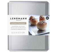 LEHRMANN Plaque perforée 52,5 x 32,5 cm Plaque de Cuisson Plaque à Pizza Plaque à gâteau Comparable/remplaçable Four Neff, Bosch, Siemens