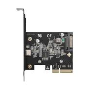 lehua Carte D'Extension Carte D'Extension Type-C Carte D'Extension USB-C 3.2 Gen 2x2 PCI-E Gen 3 X4 20 Gbit/S Chipset ASMedia ASM3242 avec Alimentation 15 Broches