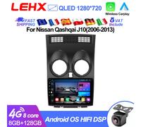 LEHX L6PRO 4G DSP Android 15 CarPlay Android Auto Autoradio pour Nissan Qashqai J10 2006 - 2013 GPS Stéréo Multimédia Autoradio Systèmes Intelligents 2 Din B-L8X(4-64GB)CAM