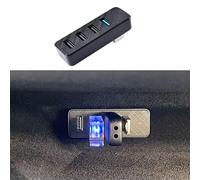 Leiakendi Concentrateur USB pour Tesla 2024-25 Model 3 Highland, Cybertruck et Model Y Juniper 2025-26, station d'accueil 4 en 1 pour caméra de tableau de bord, clé USB, transfert de données, musique