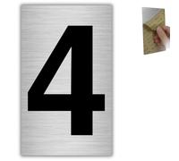 LEIASA | Numéro Maison n. 4-6x10 cm - Aluminium Gris - Boîte aux Lettres