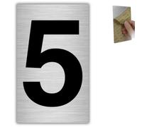 LEIASA | Numéro pour Maison - 4x6,5 cm - Aluminium - Chiffre Porte d'Entrée - Plaque Boîte aux Lettres - Panneau Numérotation Résidence - Signalétique Adresse Immeuble - Épaisseur 0,8 mm (5, 65mm)