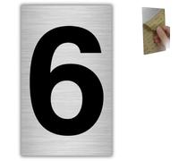 LEIASA | Numéro pour Maison - 4x6,5 cm - Aluminium - Chiffre Porte d'Entrée - Plaque Boîte aux Lettres - Panneau Numérotation Résidence - Signalétique Adresse Immeuble - Épaisseur 0,8 mm (6, 65mm)