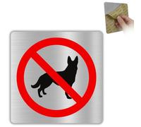 LEIASA | Panneau Chiens Interdits - 10x10 cm - Aluminium - Aucun Animal Ici
