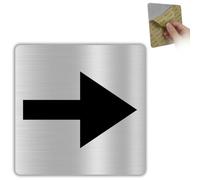 LEIASA | Panneau Flèche Direction - 10x10 cm - Aluminium - Repère Couloir | Plaque Flèche Droite, Autocollant Flèche Gauche, Pancarte Sens du Parcours, Sticker Balisage, Écriteau Chemin Clair