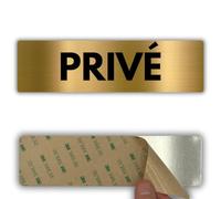 LEIASA | Panneau Privé - 5x18 cm - Aluminium - Zone Privée Accès Restreint | Plaque Privé, Pancarte Domaine Privatif, Autocollant Interdit au Public, Signalisation Espace Personnel, Sticker Privé