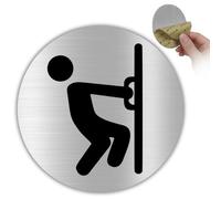 LEIASA | Panneau Tirer Porte - Ø 10 cm - Aluminium - Ouverture Arrière | Badge Tirez le Vantail, Visuel Geste Vers Soi, Cartouche Sens Unique, Notice Battant Souple, Mention Prise en Main A