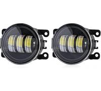 LeiBaOF Avant Pare-Chocs Feux Brouillard pour Peugeot 2008 2013 2014 2015 2016 2017 2018 3.54",Étanches Durables Feux De Circulation Diurnes Feux Antibrouillard De Voiture,d/P White
