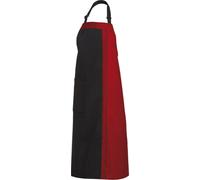 Leiber Tablier à bavette unie noir/rouge 11/2522/1002