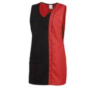 Leiber Tablier de cuisine pour femmes 08/2541/1002 Noir/Rouge II