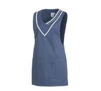 Leiber Tablier de cuisine pour femmes 08/2682/3101 Bleu denim/Blanc II