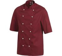 LEIBER Veste de cuisine 12/1094 Femme & Homme Veste de cuisine demi-manches bordeaux 1/2 bras 48